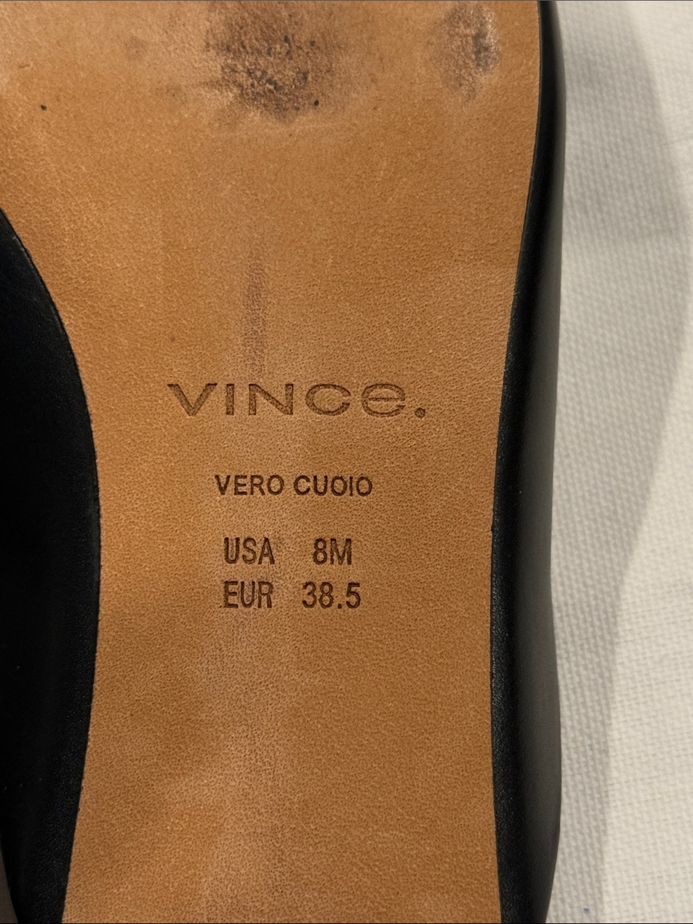 Vince Ana Mules Leather Slip On Shoes Size 38.5 US Women’s 8 - Picture 10 of 15